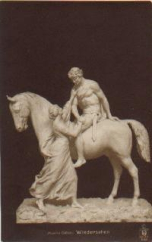 Martin Götze "Wiedersehen" Kuenstlerkarte Serie 285, gebr. ca. 1920