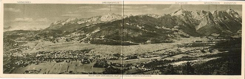 82467 Grasberg Faltkarte Panoramakarte * ca. 1930