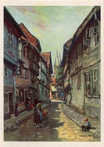 38820 Alt-Halberstadt Kleinblankenburg artist card W. Gemm * approx. 1950