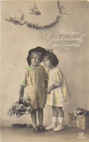 Children's birthday series card 6297/6 o July 6, 1927