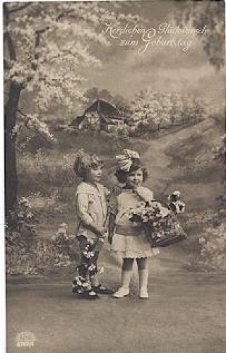 birthday children series card 8767/4 used 10/5/1918