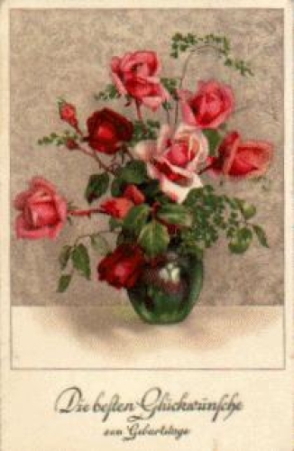 Roses in a vase o March 12, 1920