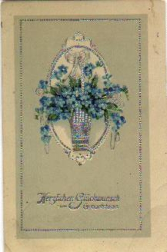 Vergissmeinnicht Blumen Silberprägung, o ca. 1918