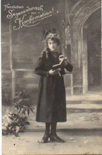 Confirmation Congratulations Series 4728-1, gebr. circa 1920