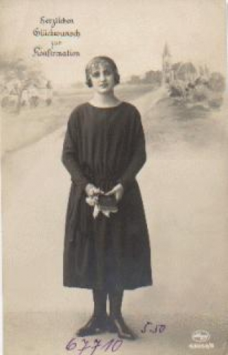 Konfirmation Serienkarte 63053/5 * ca. 1920
