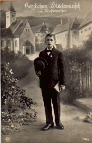 Konfirmation Serienkarte 7799/6 gebr. ca. 1920