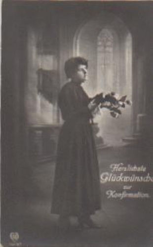 Konfirmation Serienkarte 7459/1 gebr. ca. 1920