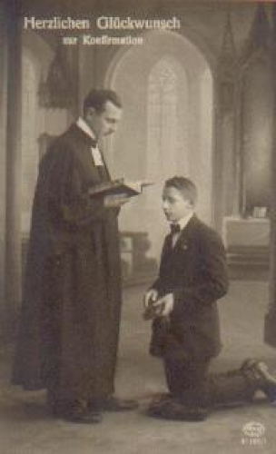 Konfirmation Serienkarte 61730/1 gebr.ca. 1920