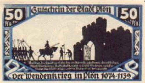 24306 Plon city emergency money 50 pfennigs turning war No. 1 1921