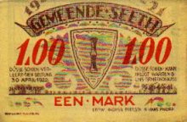 25878 Seeth city emergency money, 1 mark 1922