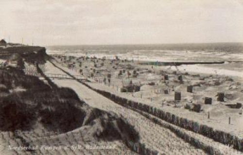 25999 Kampen Sylt bathing beach real photo o ca. 1930