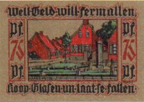 26789 Leer city emergency money 75 pfennigs 1921