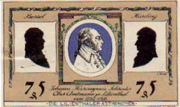 28865 Lilienthal city emergency money 75 pfennigs 1921