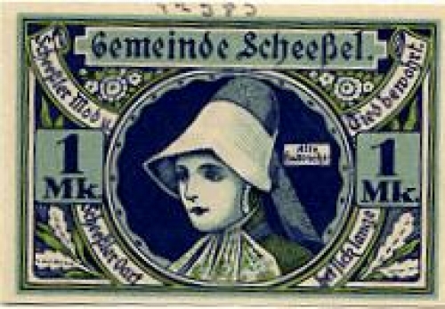 27383 Scheeßel city emergency money worth 1 mark 1921
