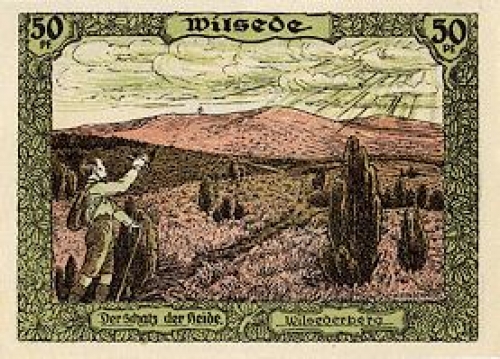 29614 Lüneburger Heide city emergency money worth 50 pfennigs Wilsede 1921