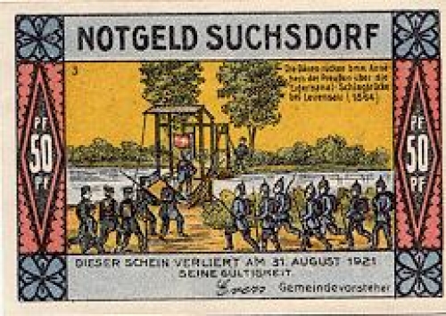 Suchsdorf  Emergency money 25 Pfennig No. 3 1921