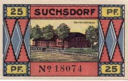 Suchsdorf city emergency money 25 pfennigs 1921