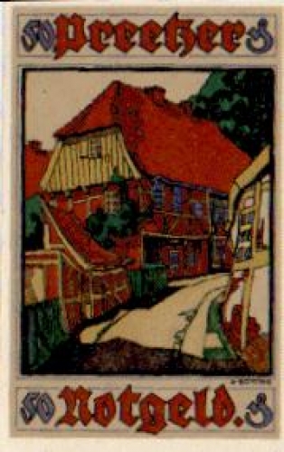 24211 Preetz city emergency money 50 pfennigs A. Gotting House 1921