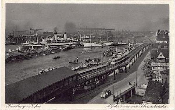 Hamburg Abfahrt nach der  Überseebrücke  * ca. 1930