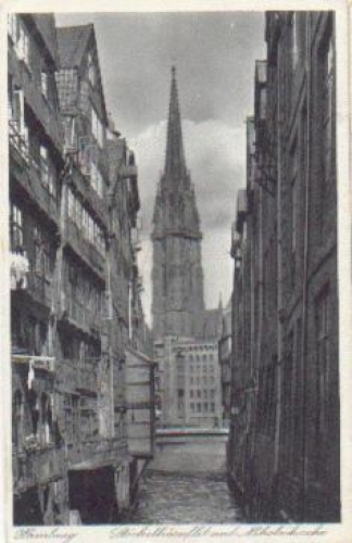 Hamburg Stoeckelhoernflet und Nikolaikirche o 7.7.1940