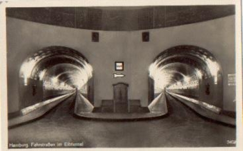 St. Pauli Hamburg Fahrstraßen im Elbtunnel gebr. 28.5.1942