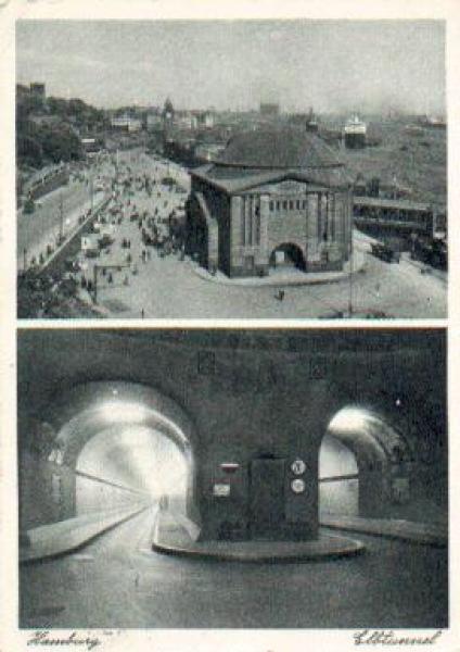 St. Pauli Hamburg Elbtunnel o 19.7.1953