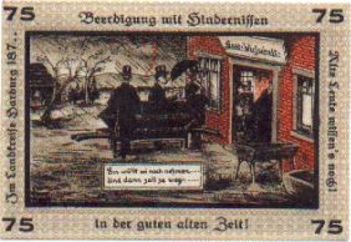 Neugraben-Hausbruch city emergency money 75 pfennigs funeral 1921