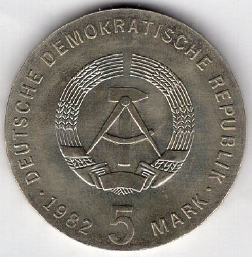 5 Mark GDR 1982 Wilhelm August Froebel