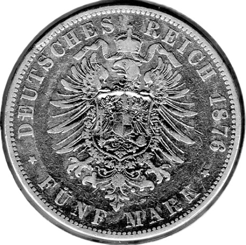5 Mark Hamburg 1876
