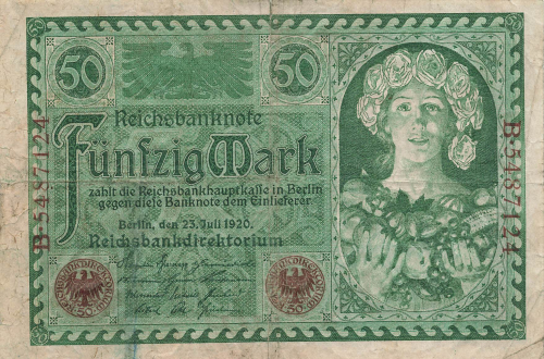 50 Mark Reichsbanknote 23. Juli 1920
