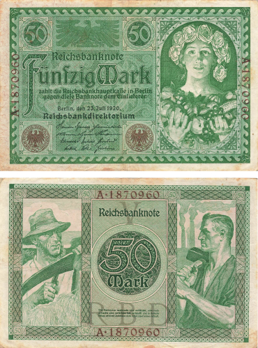 50 Mark Reichsbanknote 23. Juli 1920