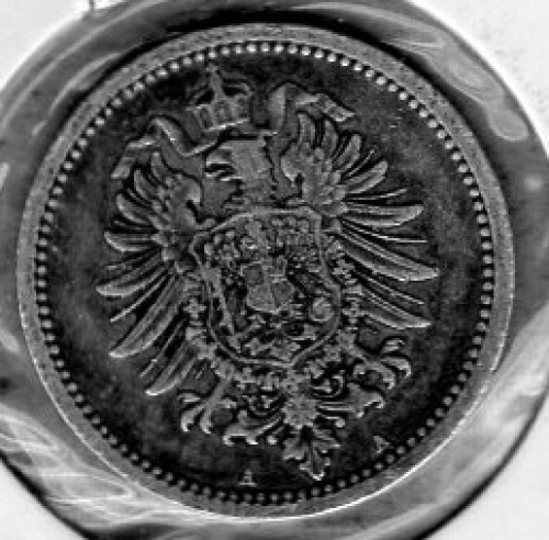 50 Pfennig 1875 A German Empire Silver Coin