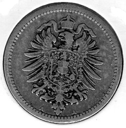 50 Pfennig 1876 A German Empire Silver Coin