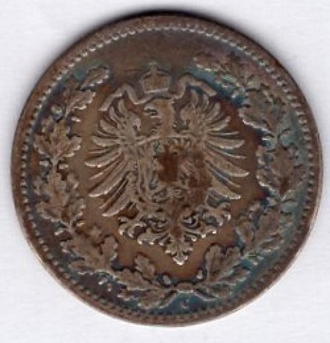 50 Pfennig 1877 C Deutsches Kaiserreich Silbermünze