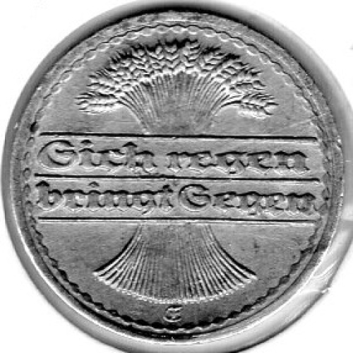 50 Pfennig 1920 E ​​Weimar Republic