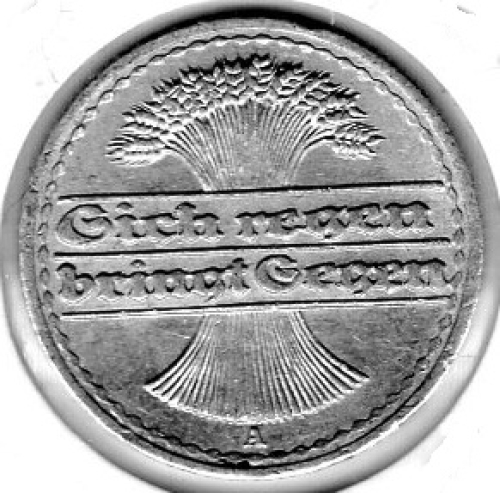 50 Pfennig 1921 A ​​Weimar Republic