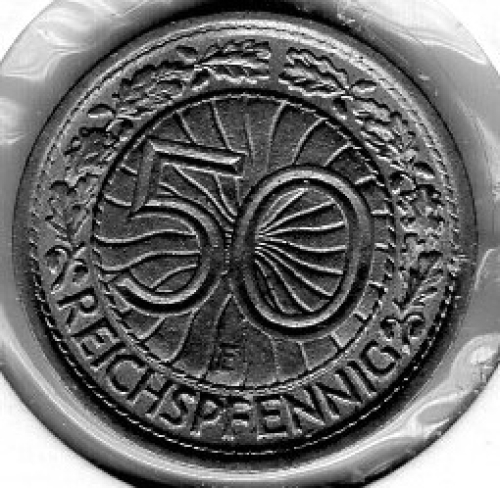 50 Reichspfennig 1928 E Weimar Republic