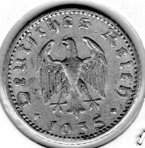 50 Reichspfennig 1935 D Drittes Reich Reichsadler