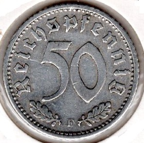 50 Reichspfennig 1935 F Drittes Reich Reichsadler