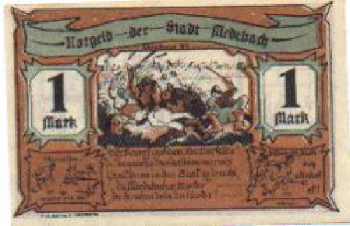 59964 Medebach city emergency money worth 1 mark around 1921