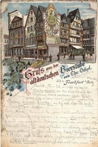 Frankfurt Main old German beer hall o 23.4.1897