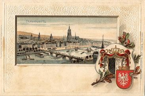 Frankfurt Main Passpartout embossed card * ca. 1900