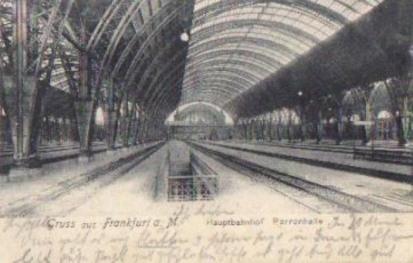 Frankfurt Main Hauptbahnhof platform hall o 2.6.1900