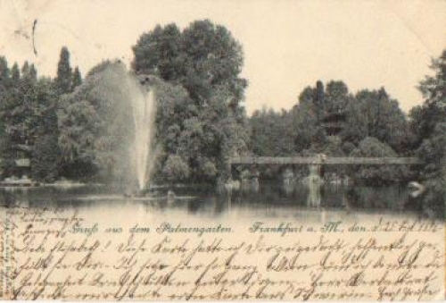 Frankfurt Main Palmengarten Springbrunnen o 27.9.1898