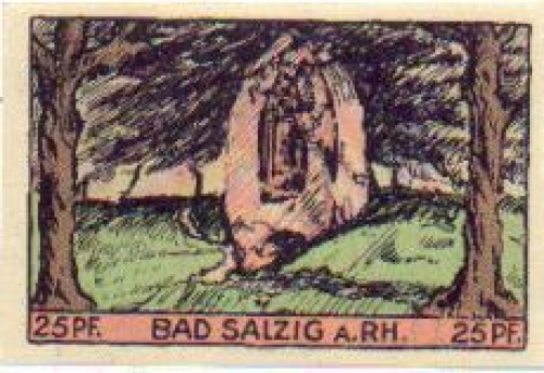 56154 Bad Salzig, city emergency money, worth 25 pfennigs, 1921