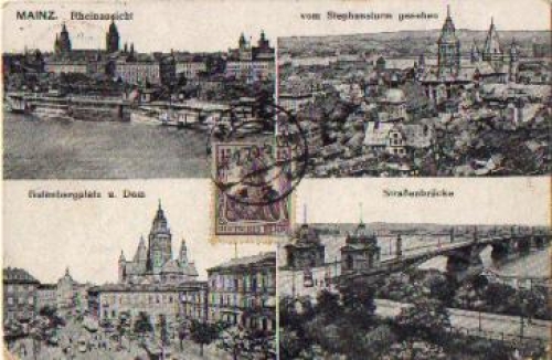 Mainz Ansichtskarte gebr. ca. 1920