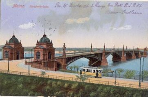 Mainz bridge tram o 25.6.1914