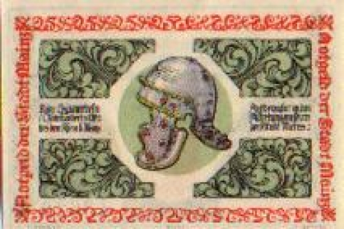 Mainz Städtenotgeld 25 Pfennige Römischer Legionärshelm 1921