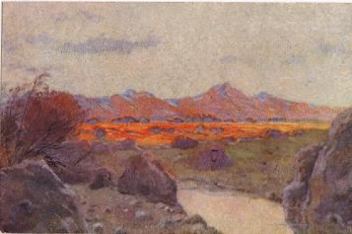 Deutsch-Südwestafrika Landschaft Künstlerkarte Peter Paul Müller * ca. 1910