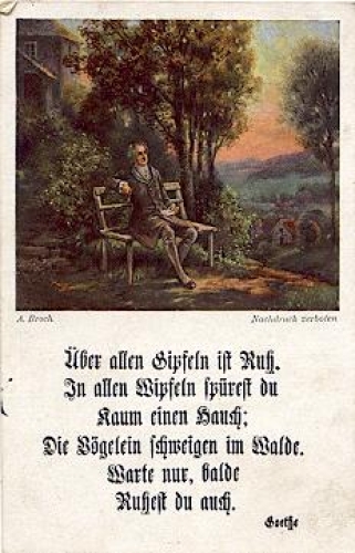 Johann Wolfgang von Goethe poet artist card A. Broch, 07/19/1917